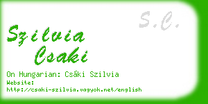 szilvia csaki business card