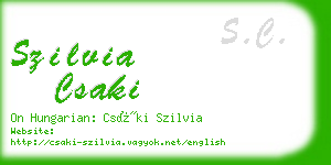 szilvia csaki business card